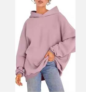 Venta al por mayor logotipo personalizado peso pesado sudaderas con capucha gris calle ropa de invierno de gran tamaño con capucha para mujer de talla grande OEM al por mayor - Product Image 2