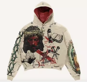 Sweat à capuche surdimensionné pour hommes en coton mélangé doublé polaire imperméable 350 GSM personnalisé sérigraphié aux épaules tombantes - Product Image 5