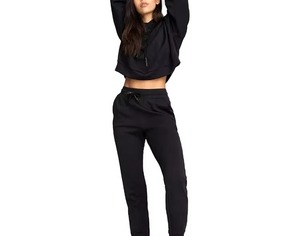 Sudaderas con capucha cortas de diseño personalizado para mujer, lavadas con ácido, respetuosas con el medio ambiente de fábrica OEM, ropa de calle elegante, fabricante de sudaderas de moda - Product Image 3