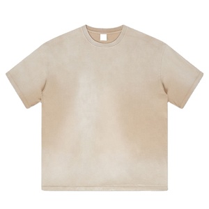 Vintage Sun Faded Acid Washed Oversize Relaxed Fit Camiseta de hombre 250 GSM 100% Heavy Cotton Custom Print Logo Streetwear Style - Product Image 3