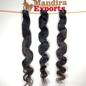 100% vente en gros cuticules alignés vendeur faisceaux crépus Bodywave naturel brut indien Temple vierge Extensions de cheveux humains - Product Image 3