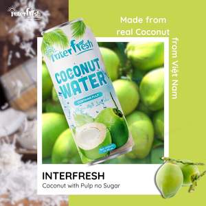 Interfresh Factory's 500ml Lata Agua de coco fresca de Vietnam Pulpa original Sin azúcar añadido Bebida natural y saludable Secado en seco - Product Image 4
