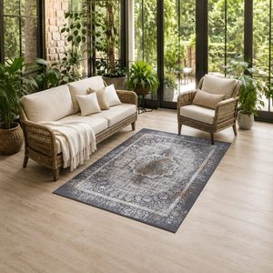 Tapis RUGS DEPOT LXDP-0920, vente en gros, gris anthracite, tapis traditionnel oriental imprimé numériquement, lavable en machine, chenille, antidérapant - Product Image 6