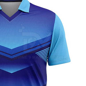 Hommes stylés pour polos Tissu tricoté par sublimation à motif solide respirant Logo personnalisé imprimé - Product Image 5