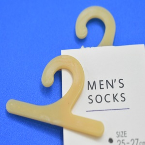 Best Selling Plastic Socks Hanger Made of Rice Resin 49mm x 30mm Recycled Socks Paper <b>Tag</b> Packaging Hanger Hook Made in Vietnam - Product Image 2