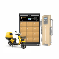 Gabinete de Intercambio de Baterías de 12 Ranuras para Motocicletas y Scooters Eléctricos, Estación de Intercambio de Baterías para Vehículos Eléctricos de 2 Ruedas, Personalizable