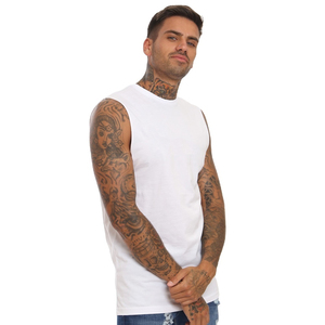 Haute qualité Hip Hop vêtements Gym sans manches T-Shirt épaule tombée sans manches T-shirt emmanchure hommes sans manches Gym T-shirts - Product Image 5