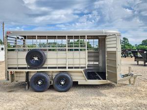 Nouvelle semi-remorque pour bétail GR 2023, 6-8 x 16 pieds, attelage par pare-chocs, pour ferme et chevaux, certifiée DOT, charge utile 40 kg, 5,2 m x 3,5 m x 2 m - Product Image 5