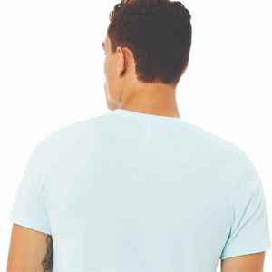 T-shirt à col rond 100% coton pour hommes, tissu tricoté 240g/m2, manches courtes, style uni, coupe régulière pour un usage quotidien - Product Image 4