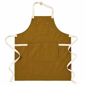 Tablier classique sans manches en toile 100% coton, taille ajustable, écologique, 1 à 4 poches, usage quotidien et polyvalent - Product Image 1