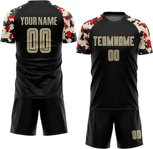 Hot Selling Mannen Ademend Snel Droog Voetbal Jersey Voetbaluniform Voetbalshirts Voor Training