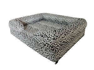 Leopar baskılı ortopedik pet yatak su geçirmez astar ve kaymaz alt ile lüks pet çekyat - Product Image 6