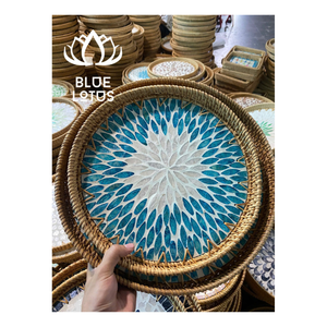 Plateau de nacre en GROS: Plateau de présentation décoratif, rangement artisanal, service de thé de luxe-BLEU LOTUS VIETNAM - Product Image 1