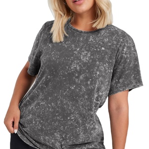 Camisetas Casuales de Mujer de Alta Calidad, Transpirables, Lavadas con Ácido, 100% Algodón, Tela de Lona, Manga Corta, Unisex - Product Image 5