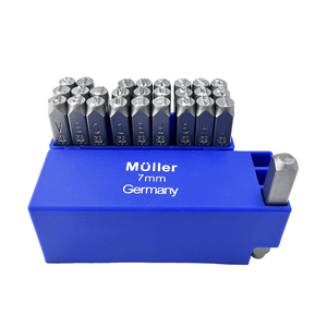 Kit de poinçons à lettres en acier de 7 mm de qualité industrielle économique A-Z et 27 pièces en Cr-V 6150 HRC 58-62, commande en gros OEM/ODM Taïwan - Product Image 5