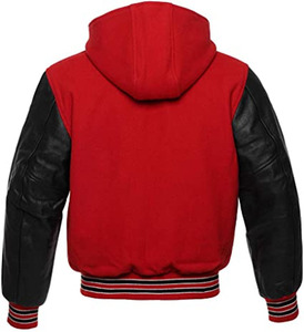 Veste universitaire avec corps en laine et manches en cuir véritable Veste universitaire classique de style Letterman pour homme - Product Image 3