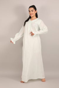 Camisón de verano para mujer, ropa de noche, ropa de dormir de algodón suave, vestido de noche para mujer con la mejor calidad de la India - Product Image 3