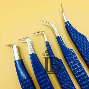 Pinces à épiler personnalisées pour extensions de cils en vison, pinces à cils à 90 degrés, isolation, volume, logo offert - Product Image 1