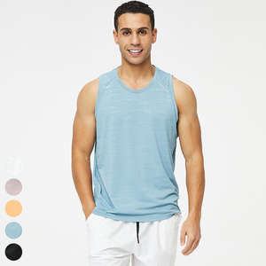 Chaleco de gimnasio sin mangas con logotipo personalizado para hombre, camiseta sin mangas transpirable ligera de secado rápido para entrenamiento, informal para Fitness Camiseta de punto, correr, atletismo - Product Image 5