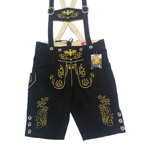 Le Pakistan fabrique des shorts en cuir de vachette noir rétro pour hommes High Street Style Solid Pattern Anti-Wrinkle Feature - Product Image 4