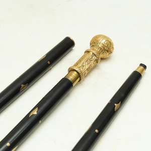 Personalized <b>Vintage</b> Walking Stick Engraved Brass Handle Inlay Design Gift item - Product Image 4