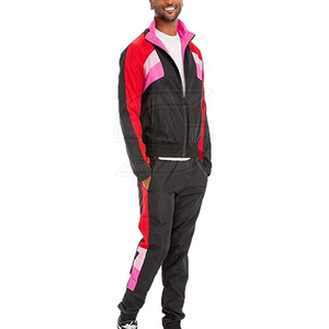 OEM Custom Windbreaker Short Set 2-Piece Tracksuit <b>Zip</b>-<b>Up</b> <b>Jacket</b> Sweat Suit Polyester Zipper Track Suit Windbreaker for Men. - Product Image 5