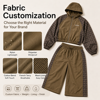 Ensemble de survêtement de course personnalisé IKDEER en nylon et polyester, veste coupe-vent softshell à carreaux et short de jogging long