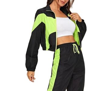 High Quality Customized 2-Piece <b>Set</b> Women Winter Windbreaker Hooded Zip Track Suit Waterproof Zipper Size Options Available 2026 - Product Image 1
