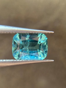 Tourmaline naturelle de haute qualité, taille ovale, pierre bleu-vert, bijoux en gros, pierres précieuses en vrac, approvisionnement, 2 carats - Product Image 2