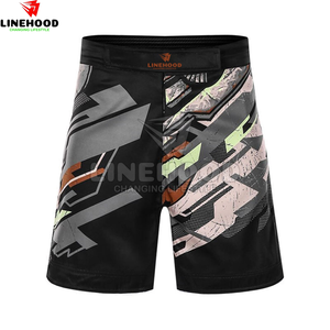 Gran oferta, pantalones cortos de estilo callejero para hombre, pantalones cortos de tabla de artes marciales, ligeros, de poliéster, nailon, elásticos, con cierre de cintura media, lona sólida - Product Image 1