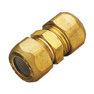 Raccords en laiton droits double bicono 14x1/2 - Product Image 2