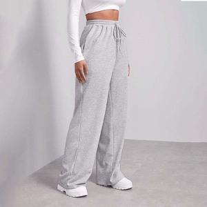 Nuevos pantalones de chándal para mujer de calidad superior, pantalones con cordón elástico y logotipo para entrenamiento, correr, Yoga, pantalones de algodón para mujer - Product Image 4