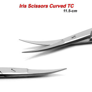 Tijeras Dentales Médicas de Acero Inoxidable, Fuente de Alimentación Manual Disponible para la Venta, Curvas de 11 cm - Product Image 3