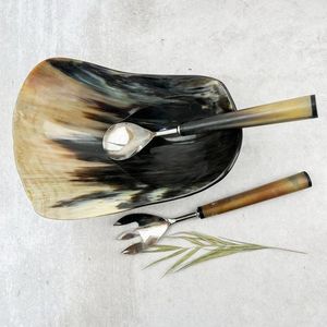 Cuenco de cuerno pulido para casas rústicas modernas - Product Image 5