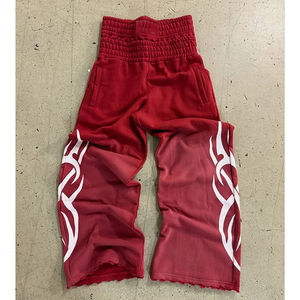 Ensemble de survêtement deux pièces pour homme, respirant, style hip-hop, personnalisé, 100% coton, délavé au soleil, pantalon évasé et sweat à capuche - Product Image 3