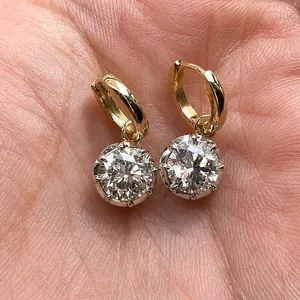 Boucles d'oreilles en diamant or blanc Caravan Daylight, poids total 1-1 carat - Product Image 4