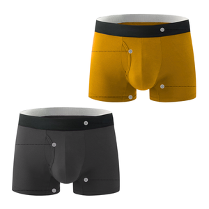 Boxer pour hommes à haute élasticité mi-taille vêtements pour hommes 95% bambou 5% Spandex ceinture personnalisée sous-vêtements pour hommes au Vietnam - Product Image 1