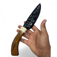 Couteau en obsidienne noire extra large-Vente en gros d'outils en cristal fabriqués à la main | Vente en gros grand couteau en obsidienne noire