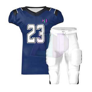 Uniformes de Fútbol Americano Cómodos a Precio Económico, Conjuntos de Camiseta Corta y Pantalones Hechos de Material Transpirable de Spandex/Poliéster para Todos - Product Image 1
