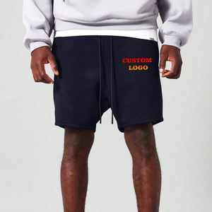 Lona de poliéster/algodón de peso pesado Estilo de calle alta sólido Cintura elástica Logotipo serigrafiado Bolsillos laterales Gimnasio Correr Plus - Product Image 4