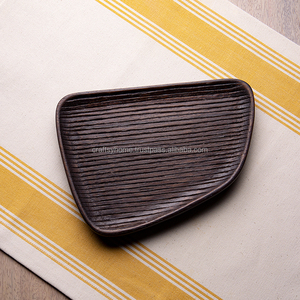 Hot Selling Solid Onyx Black Acacia Wood Serving <b>Tray</b> Custom Engraved Different Shapes Home Decor-Coffee Tea Snack Fruit Display - Product Image 3