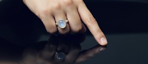 925 argent coupe ovale arc-en-ciel pierre de lune bague de fiançailles plaqué rhodium lunette réglage pierre gemme naturelle tierce partie certifiée - Product Image 4