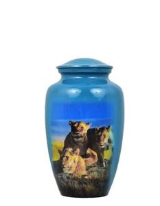 'Urna de aluminio hecha a mano-Cremación de adultos de madera para cenizas Caja de urna de madera-Tapa roscada Urna funeraria para cenizas humanas - Product Image 1