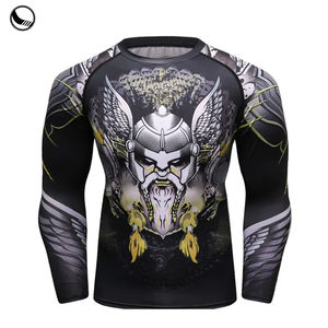 2024 nouveau Design Compression manches courtes Rash Guard Logo personnalisé produit de gymnastique meilleure vente blanc BJJ MMA fabricant - Product Image 5