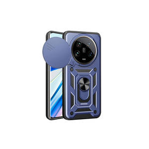 Soporte Magnético para Xiaomi Mi 14 Ultra, Funda con Protección de Lente de Cámara Deslizante, Silicona Antigolpes, Color Azul Vega, Poco M4 - Product Image 1
