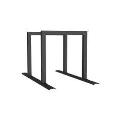 Sistema di supporto a binario con 2 supporti in tubo d'acciaio 60 × 60 mm – 1400 × 800 mm, da avvitare, grigio - Product Image 3