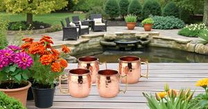 2 Oz. Mini Mug Moscow en cuivre massif, lot de 4 Mules authentiques en cuivre massif 100% martelé Moscow Mule 2 Oz Shot Glass-Se - Product Image 4