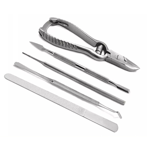 Ensemble de coupe-ongles épais de qualité supérieure en acier inoxydable, pousse-cuticules, nettoyeur, lime, instruments de podologie - Product Image 1