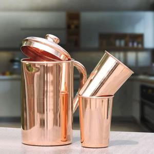 pure copper <b>water</b> <b>jug</b> wholesale 1500 ml copper <b>water</b> <b>jug</b> with glasses wholesale copper drinkware set Ayurvedic copper <b>water</b> - Product Image 3