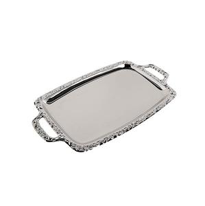 Bandeja exclusiva para servir té de calidad, diseño clásico, bandeja para servir jugo de acero inoxidable para hotel, hogar, cafetería, bandeja superior de mesa - Product Image 1
